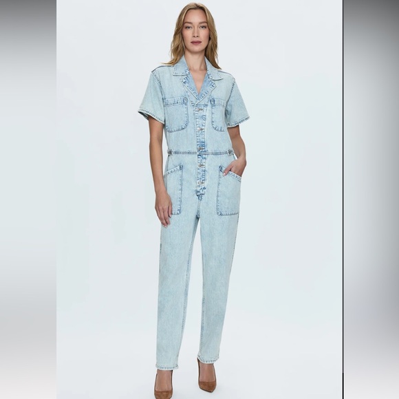 PISTOLA Grover Jumpsuit Denim | Revolve | Size Small - Picture 1 of 6